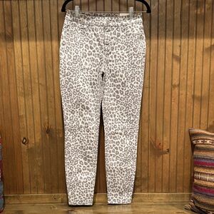 White House Black Market Grey Leopard Print pants